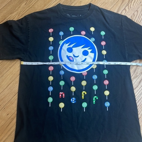 Neff Black Graphic T-Shirt Skateboard Smiley Face Lollipop Logo Men’s Large - Picture 3 of 4
